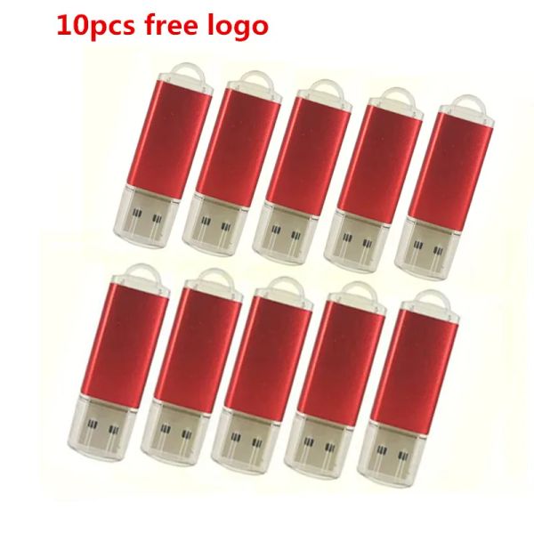 Drives GRATUITEMENT CUSTUMAGE 10PCS / LOT USB DRIVE FLASS DU PAUTRE 256 Mo 512 Mo 1 Go 2 Go 4 Go 8 Go 16 Go Stick Pendrive Mémoire 32 Go 64 Go 128 Go USB Stick