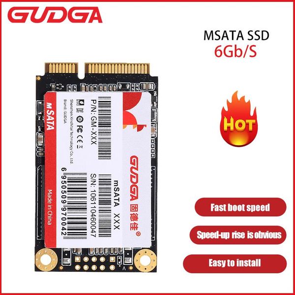 Unidades GUDGA MSATA SSD 16GB 32GB 28GB ESTADO INTERNO Disco duro de estado duro 3x5cm Mini Sataiii para accesorios de computadora Desktop portátil PC