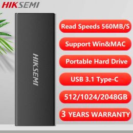 Drijft Hiksemi 1TB Portable Solid State Externe harde schijf USB 3.1 Typec voor Laptops Hoge kwaliteit PSSD door Hikvision