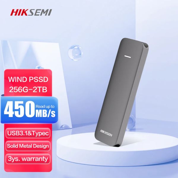 Drive Hiksemi (Hikvision) Protable Disque dur SSD 256G / 512G / 1TB / 2TB DISSE SOSSION DE SOSS