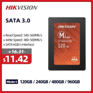 Drive Hikvision 2,5 pouces SSD SATA USB SSD 1TB 2TB 512 Go NVME M2 Drive à solide interne pour ordinateur portable PC de bureau
