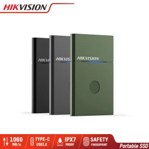 Drijft Hikvision Portable SSD 500 GB externe SSD -schijfstation 1000 GB SSD USB3.2 TYPEC SAFE FAST SOLID STAAT SCHIK VERVANG HDD HDD