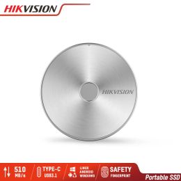 Drive Hikvision Portable SSD Safety 1TB 512 Go d'empreinte digitale Protection cryptée USB 3.1 GEN2 TYPEC SSD Disque à l'état solide externe