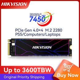 Drive Hikvision SSD PCIe 4.0 NVME M2 2280 512 Go 1TB 7450 Mo / s Disque dur officiel pour ordinateur portable livraison gratuite