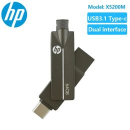 Drijft HP USB Flash Drive 3.1 Type A Type C 32 GB 64 GB 128 GB Penstation voor PC Andriod smartphone Memory Stick opslag U -schijf