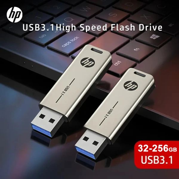 Unidades HP X796 USB3.1 Metal USB Flash Drive 32GB 64GB 128GB 256GB Pen Drive Creative Personalidad Creativa Regalo de alta velocidad USB Pendrive