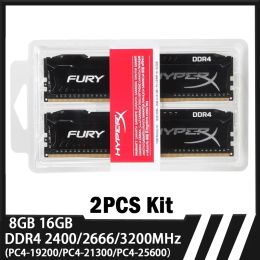 DRIVES HYPERX MEMORIA DDR4 RAM 16GB 2x8GB 32 GB 2x16GB Kit 3200 2400 2666MHz Desktop -geheugen 288pins 1.2V PC425600 21300 19200 DIMM RAMS