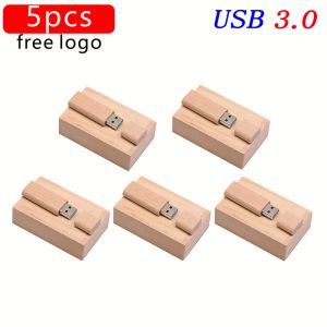 Drives Jaster 5 PCS lot USB 3.0 Drives flash 128 Go de logo personnalisé gratuit Box Box Drive 64 Go Creative Wedding Gift Pendrive 32 Go Stick