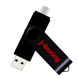 Drive Jboxing 2 en 1 OTG USB flash 64 Go 32 Go 16 Go Micro USB Drive de mémoire USB Pendrive Rotation pour le disque flash smartphone Android