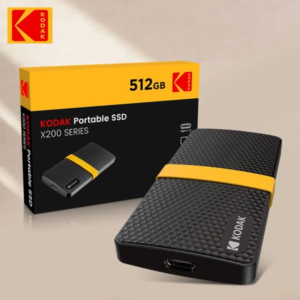 Unidades Kodak Portable SSD 1TB USB 3.1 DISCURA DE TIPEC EXTERNO DISCO 512GB 256 GB DISCURA DE ESTADO SOLIDO PAR