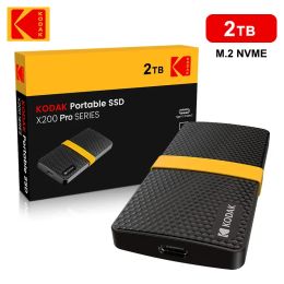 Drive Kodak Portable SSD Disque dur externe Type C 2TB 1TB USB3.1 MINI HD EXTERO PSSD 256B 512 Go pour les ordinateurs portables Smartphone PS4 PC Mac TV