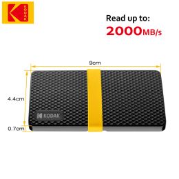 Drijft Kodak Portable SSD X200 PRO 1TB 2TB NVME Externe PSSD 2000MB/S 10GBPS HARDE ARTEN