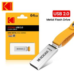 Drives Kodak USB 2.0 Pen Drive 16 Go 32 Go 64 Go K122 MÉMOIRE MÉMOIRE FLASS USB MÉTAL