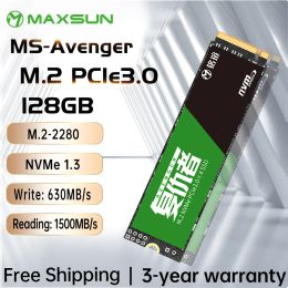 DRIVES MAXSUN M.2 2280 128GB 3D SSD NAND FLASH Interne Solid State drives PCIe3.0 X4 NVME M.2 Laptop Desktop Interne opslag Volledig nieuw
