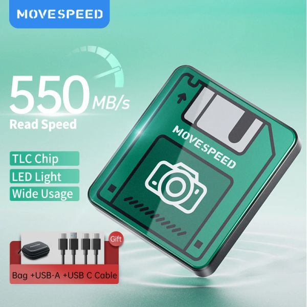 Unidades MovesPeed 1TB 2TB USB3.1 Tipo C Portable SSD 512GB Gen 2 550mb