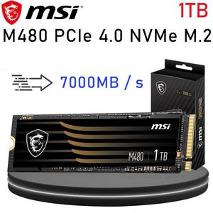 Unidades MSI M480 PCIE 4.0 NVME M.2 1TB SSD 7000MB/S 1400TBW PCIE GEN4X4 NVME 1.4 M.2 1TB Velocidades rápidas 1 TB 1GB DDR4 M.2 SSD Phison E18