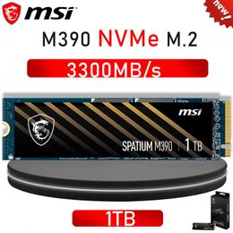 Drive MSI Spatium M390 NVME M.2 1TB SSD pour ordinateur portable ordinateur portable de bureau 1TB SSD M.2 SSD NVME 1.4 PCIE GEN3X4 Phison E15T 3300MB / S NOUVEAU