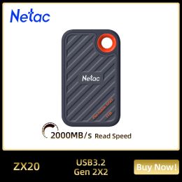 Drijft NETAC externe harde schijf SSD 1 TB draagbare externe SSD HDD 512GB USB3.2 Gen2x2 Typec voor Latop -bureaublad