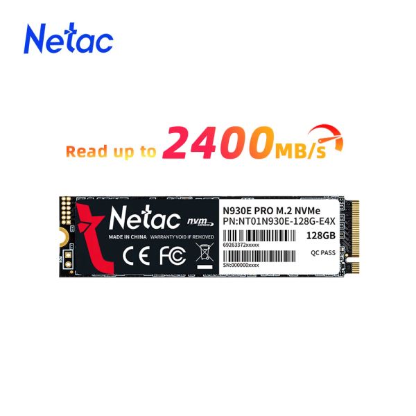 Drive Netac M2 SSD 1TB NVME SSD 512GB M.2 2280 PCIE SSD 128 Go 256 Go Disque à l'état solide interne Solid State pour ordinateur portable PC PC