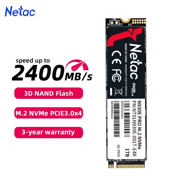 Drives NetAC NVME SSD M2 1TB 512 Go 128 Go Disque HDD M.2 2280 PCIE3.0x4 Drive du dur à état solide SSD pour ordinateur portable pour ordinateur portable