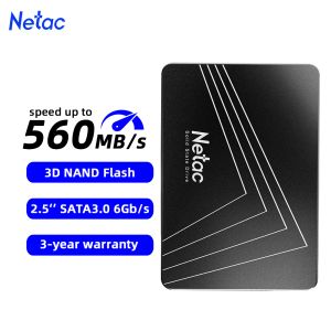Drive Netac SSD 1TB 2TB 2,5 pouces SSD SATA3 SATA 512 Go 256 Go 128 Go 480 Go Disque de disque dur à l'état solide interne pour ordinateur portable pour ordinateur portable