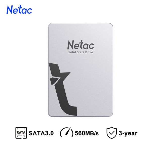 Drives Netac SSD 1TB 2TB 4TB 128 Go 256 Go 512 Go SSD SATA SATA3 2.5 HDD HD SSD Disque Disque à l'état solide interne pour ordinateur portable PC PC