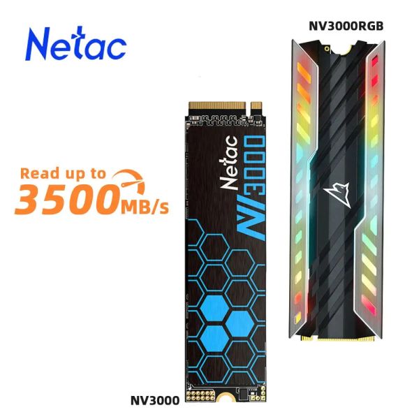 Drive Netac SSD NVME M2 250 Go 500 Go SSD 1TB 2TB DISC HARD M.2 2280 Drive de solide interne pour ordinateur portable pour ordinateur portable