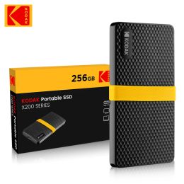 Drive New Kodak x200 externe SSD Drive du disque dur HD extern 1to USB3.1 TYPEC GEN2 MINI PORTABLE SSD 256B 512GB POUR LA SIVENTION GRATUITE