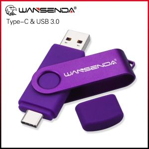 Nouveau WANSENDA USB 3.0 TYPE C clé USB OTG clé USB 512 go 256 go 128 go 64 go 32 go 16 go clé USB 2 en 1 clé USB haute vitesse