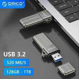 Drijft Orico Mini Solid State Udisk USB 3.2 Flash Drive Stick Pendrive 128 GB 1 TB Memory Storage Pen Driver Disk op Key USSD 3.0 1 TB