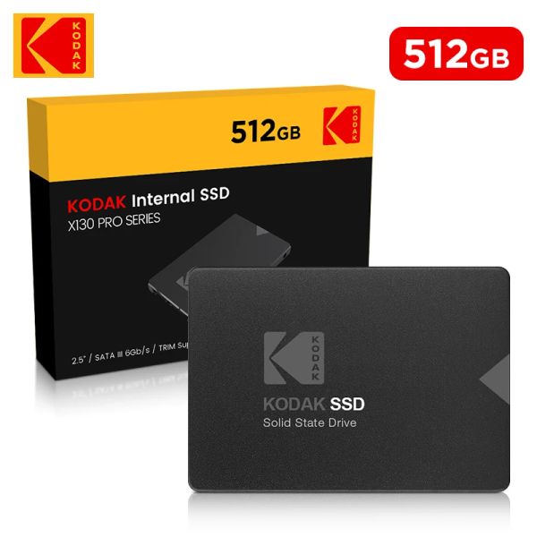 Drive Original Kodak X130 Pro 256 Go 3dnand 2,5 pouces SATA III à grande vitesse Lire Rédaction jusqu'à 550 Mo / s 510 Mo / s Solid State Drive