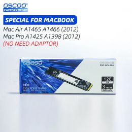 Unidades OSCOO 512GB 256GB SATA SSD Disco duro para MacBook Air A1465 A1466 Year 2012 Pro A1425 A1398 Drive interno de estado sólido