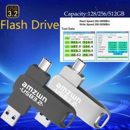 Drives OTG Micro USB Flash Drive 64 Go 128 Go 256 Go 512 Go Pendrive 3.2 pour iPhone 8 plus 11 12 iPad Pen Drive Stick Double Put