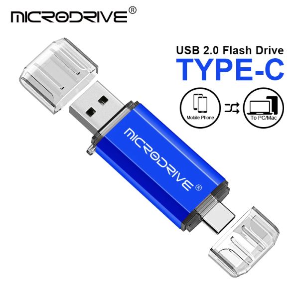 Unidades OTG USB Flash Drive Tipo C Pen Drive 512GB 256GB 128GB 64GB 32GB USB Stick 16gbPendrive para dispositivo TypeC