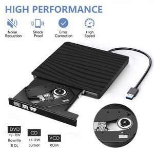 Drijft draagbare USB 3.0 slanke externe dvd RW CD -schrijver schrijver drive drive free schijflezer speler optische schijven voor laptop pc -tablet