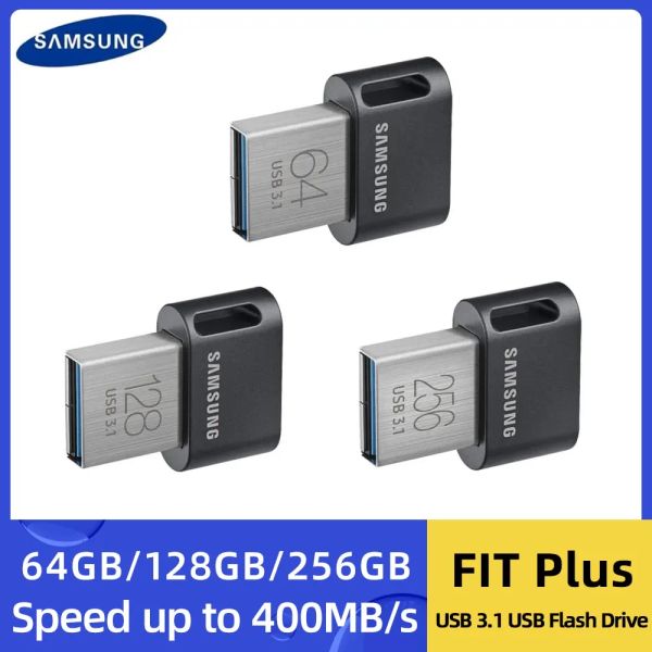 Drives Samsung Fit plus USB 3.1 Drive flash USB 64 Go 300 Mo / s Pentive Mini Stick Mémoire USB 128 Go 256 Go 400 Mo / s Drive de stylo
