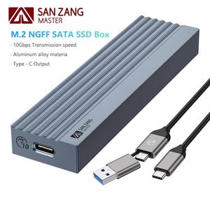 Drives Sanzang M.2 NVME SATA SSD Adaptateur en aluminium 10 Gbit