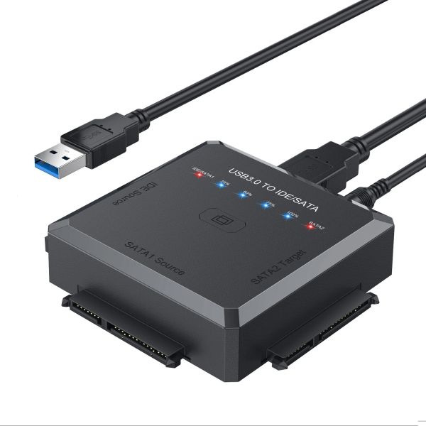 Unidades SATA/IDE al adaptador USB 3.0, Cable de adaptador de disco duro para IDD IDD externo IDE universal de 2.5/3.5 pulgadas/SATA SSD