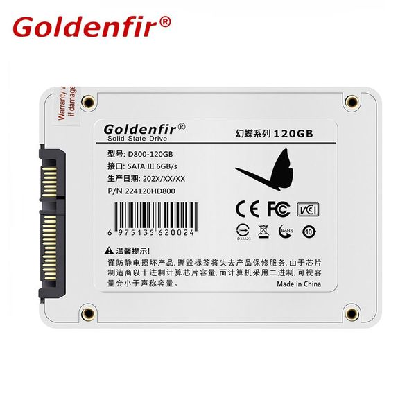 Drives sataiii 2,5 SSD 120 Go 240 Go 500 Go GoldenFir D800 2,5 pouces Solid State Drive 360 Go 480 Go 720 Go 1TB SATA3 6 Go / s Disque dur