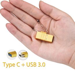 Drive Stmagic OTG USB Flash Drive 32 Go 64 Go 128 Go Metal USB3.0 Type C Pendrive avec Lonyard Mini Memory Memory Stick U Disk pour smartphone