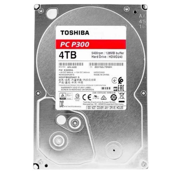 Drives TOSHIBA P300 500G 1T 2T 3T 4TB SURVEILLANCE VCR HDD BURANCE PC DISK DISK DISK DISK 3,5InCH 5400RPM 64MB SATA3 6 Go / S