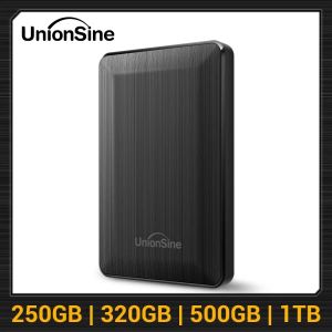 Drive Unionine HDD 2,5 pouces portable Drive externe Portable 250 Go 320 Go 500 Go 1 To USB3.0 Compatible pour PC Mac Desktop MacBook