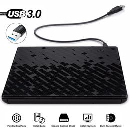 Drive USB 3.0 Contrôle du disque externe DVDROM CDRW DVDRW BURNER PLAYER lecteur portable Slim pour Windows XP / 7/8/10 ordinateur portable Mac OS