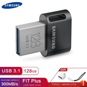 Unidades USB 3.1 Samsung USB Flash Drive Pendrive 256GB 128GB Flash USB 32GB 64GB Mini Memoria Memoria Stick Fit Plus (USB3.1)