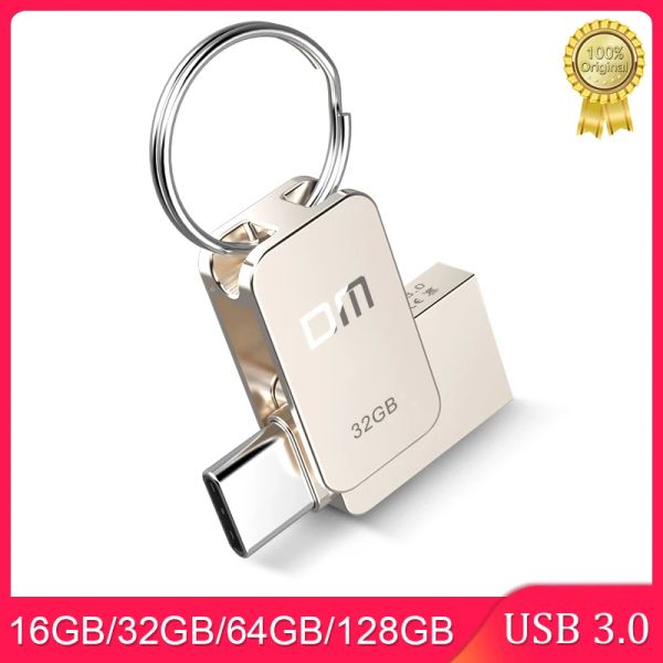 Drive USB C TYPE C CLIFFICATION USB3.0 Flash 16 Go 32 Go OTG Metal Pen Drive Key 64G 128 Go Pendrive High Speed Pendrive Flash Drive Memory Stick