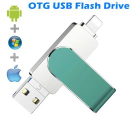 Drive USB Flash Drive 16 Go 32 Go 64 Go U Disque OTG Connecteur Lightning USB3.0 Stick 256 Go 128 Go MFI pour iPhone 12/11 / X / 8/7/6 / iPad