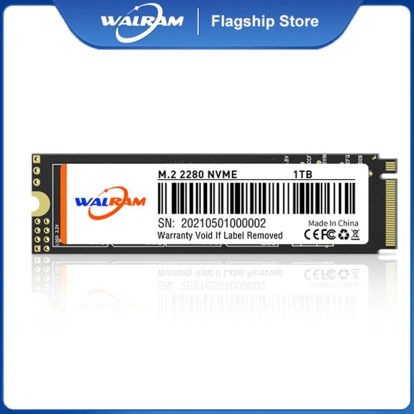 Drives Walram SSD M2 NVME 128 Go 256 Go 512 Go 1 To Drive à état solide M.2 SSD NVME PCIE 2280 Disque dur interne Disque dur pour ordinateur portable pour ordinateur portable