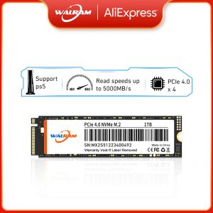 Drives Walram SSD NVME M2 256 Go 512 Go 1TB 128 Go SSD M2 2280 PCIE 2TB Disque à l'état solide interne pour ordinateur portable Disque de lecteur SSD de bureau pour ordinateur portable