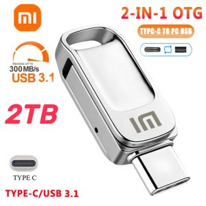 Drives Xiaomi Typec 2TB USB3.0 PEN DRACE FLASS DRIVE Mémoire Stick 128 Go 256 Go 512 Go 1TB Pendrive USB Stick Dumber pour ordinateur portable PC