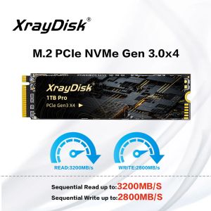 DRIVES XRAYDISK M2 NVME SSD Hoge snelheid 1TB 2TB M.2 PCIE NVME SSD Solid State Disk Harde Drive voor laptopdesktop